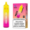 Vape device and packaging with 'Fizzy Cherry' flavor on a white background