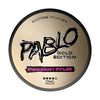 Pablo Gold Edition Frosted Mint in a round can, delivering a crisp mint flavour with a frosty finish and 17mg nicotine strength in a tobacco-free pouch.