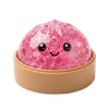 Cute Small Glitter Dumpling Squishy Filled with Colorful Orbeez