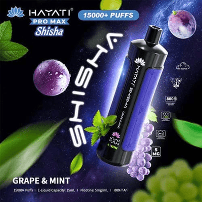 Hayati Pro Max Shisha 15k Disposable Vape Device Box Of 5