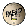 Pablo Gold Edition Frosted Mint in a round can, delivering a crisp mint flavour with a frosty finish and 17mg nicotine strength in a tobacco-free pouch.
