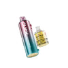 Gold and black vape device with lemon lime flavor on a white background