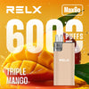 Relx Max Go 6000 Disposable Vape Device 20mg Box Of 5, Blueberry Cranberry Cherry