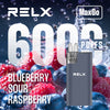 Relx Max Go 6000 Disposable Vape Device 20mg Box Of 5, Blueberry Cranberry Cherry