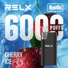 Relx Max Go 6000 Disposable Vape Device 20mg Box Of 5, Blueberry Cranberry Cherry