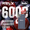 Relx Max Go 6000 Disposable Vape Device 20mg Box Of 5, Blueberry Cranberry Cherry