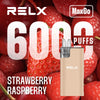 Relx Max Go 6000 Disposable Vape Device 20mg Box Of 5, Blueberry Cranberry Cherry