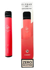 0% nicotine Elf Bar 600 Puffs Disposable Vape Pod Device Box of 10 , Strawberry Elfbull