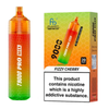 Vape device and packaging with 'Fizzy Cherry' flavor on a white background