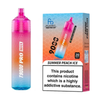 Vape device and packaging with 'Fizzy Cherry' flavor on a white background