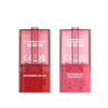 Clear mint green vape device with branding and product details on a white background