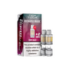 Four boxes of Tick Tock Recharge Magic with different flavors on a white background