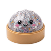 Cute Small Glitter Dumpling Squishy Filled with Colorful Orbeez