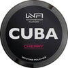 Cuba Nicotine Pouches Cherry Pack of 10 in a round tin, featuring rich cherry flavour combined with a strong nicotine hit in tobacco-free pouches.