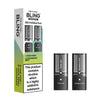 Bling vape pods packaging with two pods on a white background