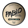 Pablo Gold Edition Frosted Mint in a round can, delivering a crisp mint flavour with a frosty finish and 17mg nicotine strength in a tobacco-free pouch.