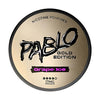 Pablo Gold Edition Frosted Mint in a round can, delivering a crisp mint flavour with a frosty finish and 17mg nicotine strength in a tobacco-free pouch.
