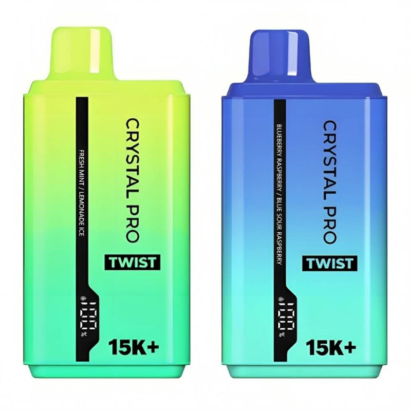 The Crystal Pro Twist 15000 Puffs Disposable Vape Box of 10 , 