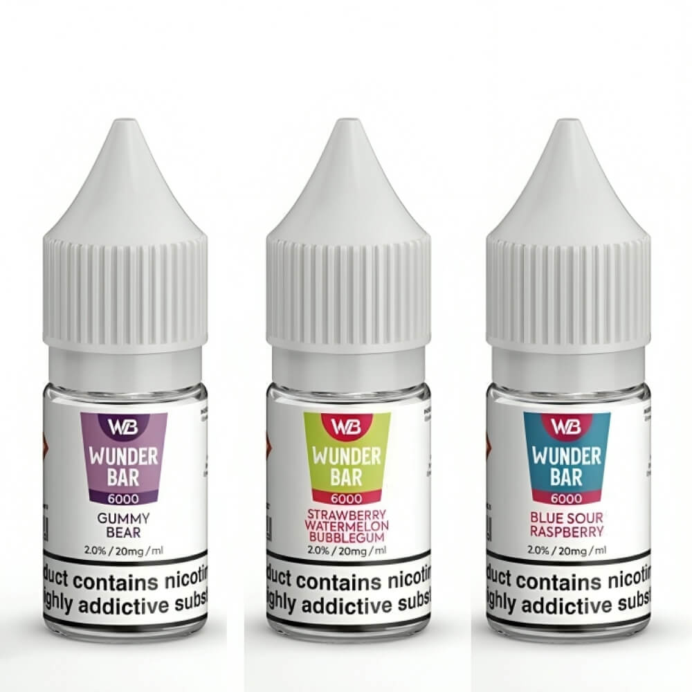 Wunder Bar 6000 Nic Salt 10ml E-Liquid - Pack of 10